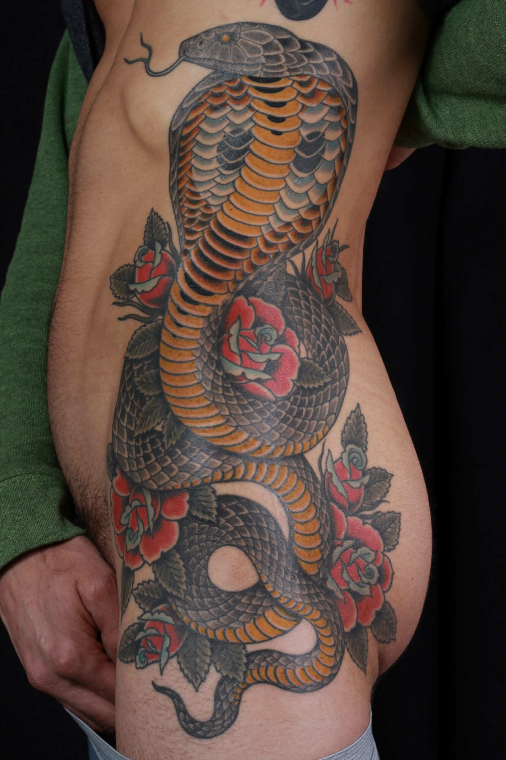 Rib Side Snake Tattoo