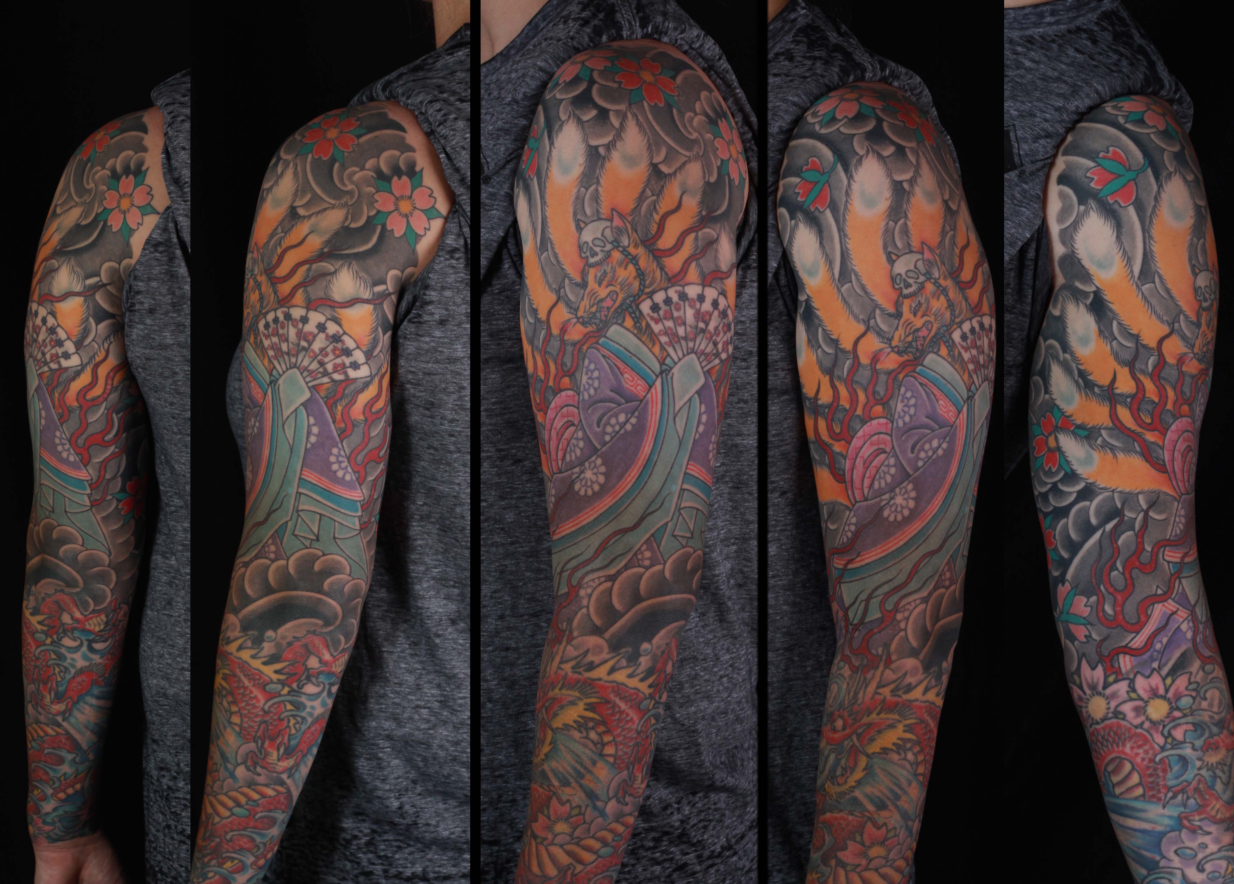 brian-thurow-dedication-tattoo-japanese-kitsune-fox-cherry-blossoms-sleeve-arm