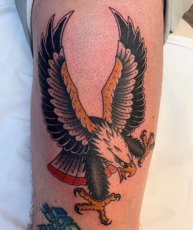 Screaming eagle tattoo